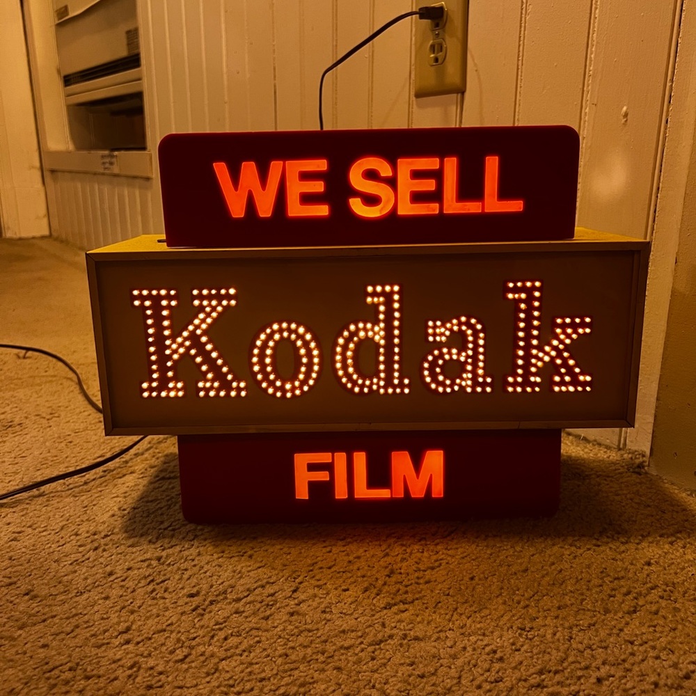 Light up Kodak sign